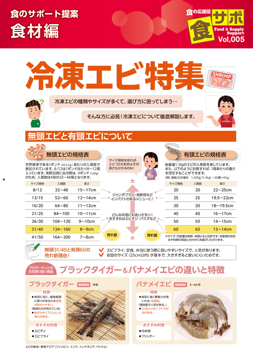 冷凍エビ特集