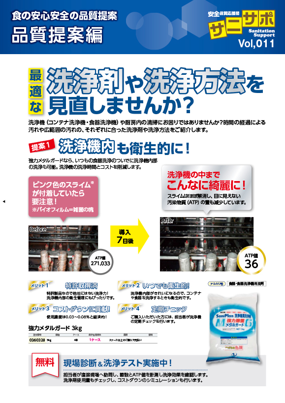 最適な洗浄剤や洗浄方法を見直しませんか？