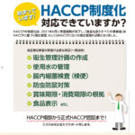 HACCP制度化対応できていますか？