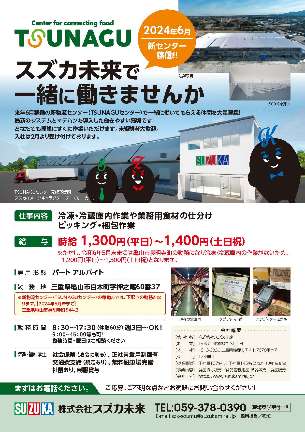 TUNAGUセンター求人チラシ