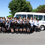 稲生高校水球部へのマイクロバス寄贈